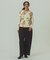 FLOWER PRINT WAFFLE TOP