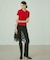MARY QUANT CABLE HALF SLEEVE KNIT