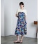 PRINT GATHERED SKIRT