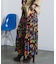 PRINT GATHERED SKIRT