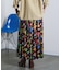 PRINT GATHERED SKIRT