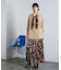 PRINT GATHERED SKIRT