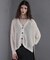 Straw yarn cardigan