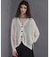 Straw yarn cardigan