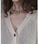 Straw yarn cardigan