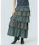 CHECK TIERED SKIRT