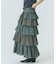 CHECK TIERED SKIRT