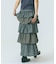 CHECK TIERED SKIRT