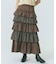 CHECK TIERED SKIRT
