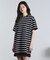 STRIPE H/S MINI CUT DRESS