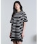 STRIPE H/S MINI CUT DRESS