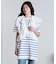 STRIPE H/S MINI CUT DRESS