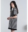 STRIPE H/S MINI CUT DRESS