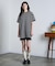 STRIPE H/S MINI CUT DRESS