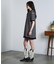 STRIPE H/S MINI CUT DRESS