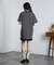 STRIPE H/S MINI CUT DRESS