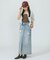 DAMEGE DENIM SKIRT