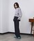 LAYERED SKIRT STRIPE PANTS