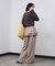 LAYERED SKIRT STRIPE PANTS