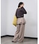 LAYERED SKIRT STRIPE PANTS