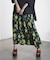 ROSE PRINT GATHERED SKIRT