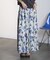 ROSE PRINT GATHERED SKIRT