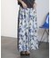 ROSE PRINT GATHERED SKIRT