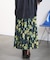 ROSE PRINT GATHERED SKIRT