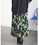 ROSE PRINT GATHERED SKIRT