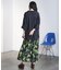 ROSE PRINT GATHERED SKIRT