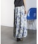 ROSE PRINT GATHERED SKIRT