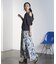 ROSE PRINT GATHERED SKIRT