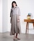 PLEATED SKIRT MIX FABRIC S/S SHIRT DRESS