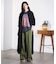 PLEATED SKIRT MIX FABRIC S/S SHIRT DRESS