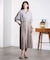 PLEATED SKIRT MIX FABRIC S/S SHIRT DRESS