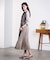 PLEATED SKIRT MIX FABRIC S/S SHIRT DRESS