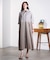 PLEATED SKIRT MIX FABRIC S/S SHIRT DRESS