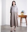 PLEATED SKIRT MIX FABRIC S/S SHIRT DRESS
