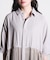 PLEATED SKIRT MIX FABRIC S/S SHIRT DRESS
