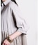 PLEATED SKIRT MIX FABRIC S/S SHIRT DRESS
