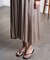 PLEATED SKIRT MIX FABRIC S/S SHIRT DRESS
