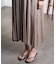 PLEATED SKIRT MIX FABRIC S/S SHIRT DRESS