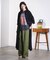 PLEATED SKIRT MIX FABRIC S/S SHIRT DRESS