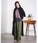 PLEATED SKIRT MIX FABRIC S/S SHIRT DRESS