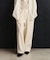 DENIM/BACK SATIN PANTS