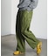 DENIM/BACK SATIN PANTS