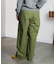 DENIM/BACK SATIN PANTS