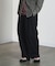 DENIM/BACK SATIN PANTS