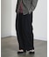 DENIM/BACK SATIN PANTS