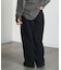 DENIM/BACK SATIN PANTS